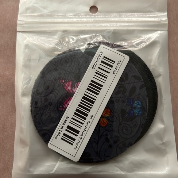 New 2pc Set Butterfly Design Auto Cup Holder Coasters - Picture 3 of 8